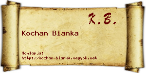 Kochan Bianka névjegykártya