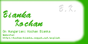 bianka kochan business card